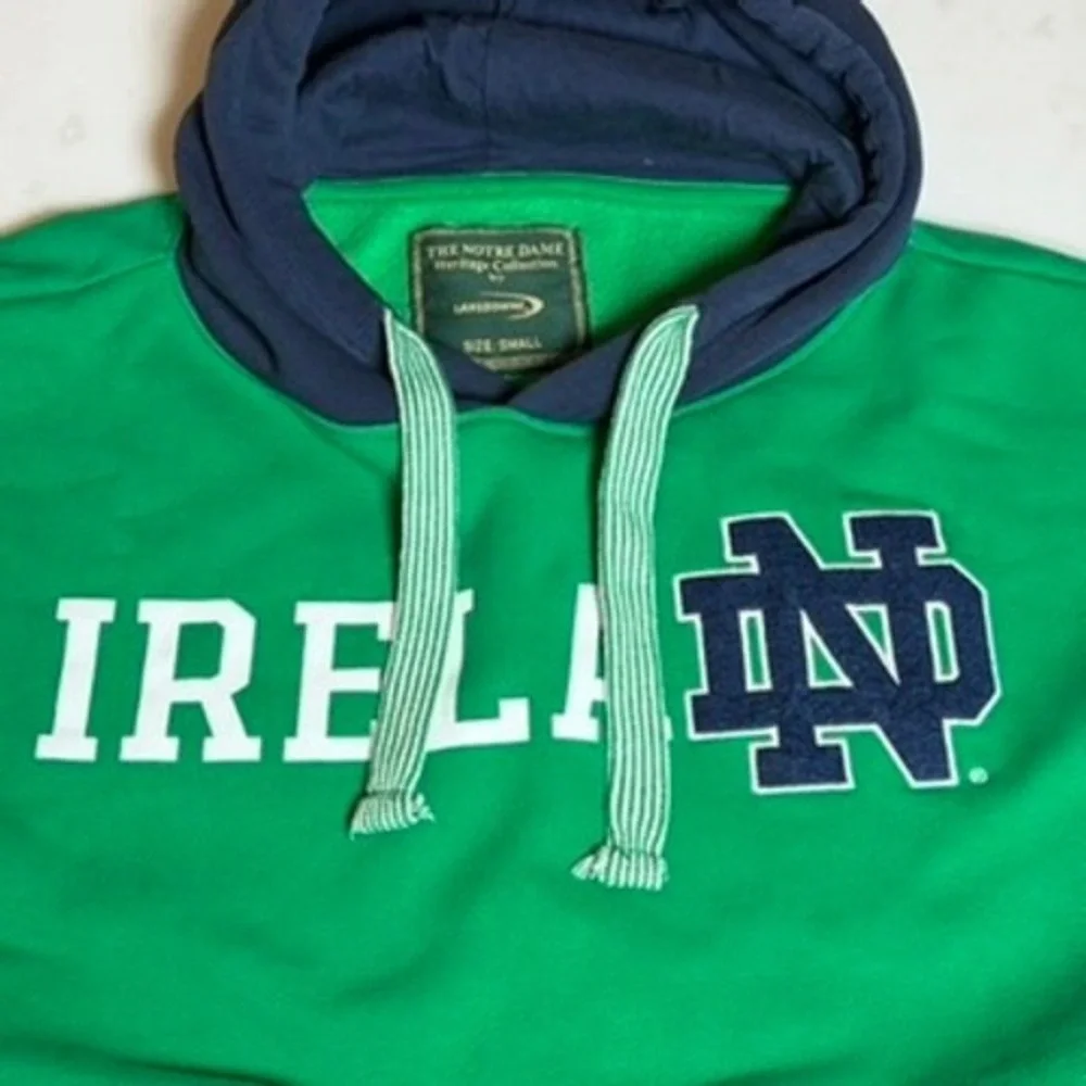 Notre Dame Fighting Irish Lansdowne Heritage Collection Hoodie Small Embroidered - Picture 5 of 11